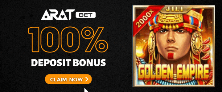Aratbet 100% Deposit Bonus-golden-empire