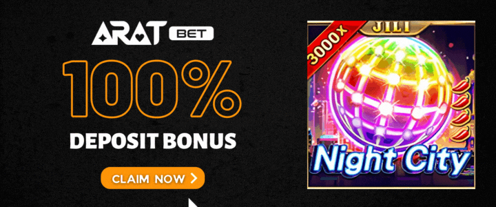 Aratbet 100% Deposit Bonus-night-city