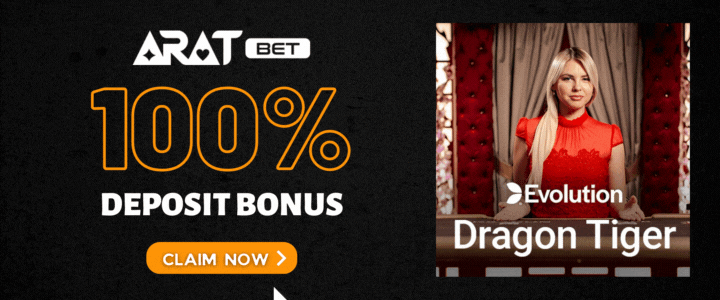 Aratbet 100% Deposit Bonus- Dragon Tiger