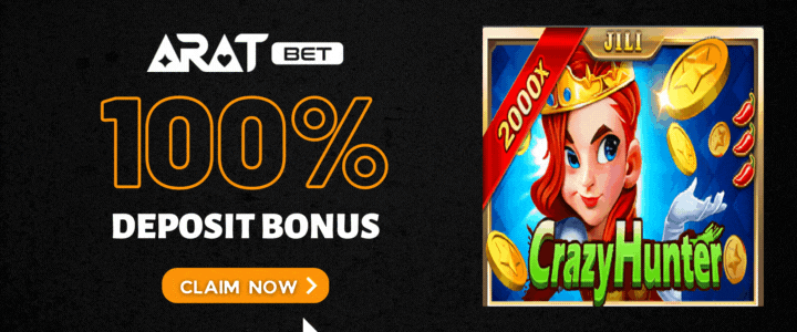 Aratbet 100% Deposit Bonus- crazy-hunter